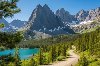 Paysage des Highlands de Tasmanie avec montagnes et lac glaciaire